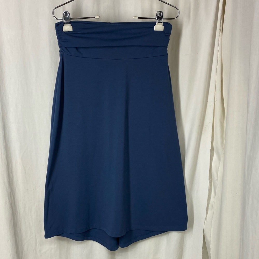 Eddie Bauer S Travex Skirt Dress Steel Blue Knit Convertible Outdoor Travel